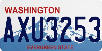 WA license plate AXU3253