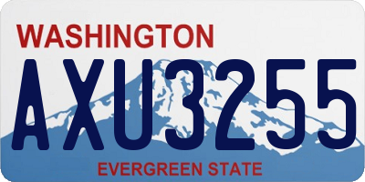 WA license plate AXU3255