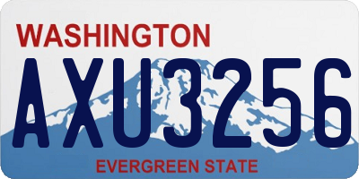 WA license plate AXU3256