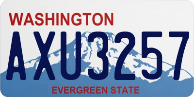 WA license plate AXU3257