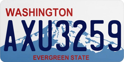 WA license plate AXU3259