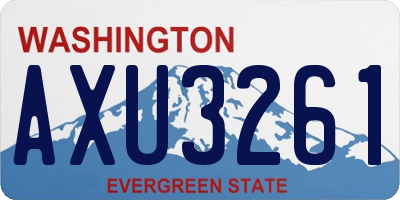 WA license plate AXU3261