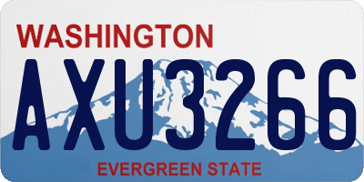 WA license plate AXU3266