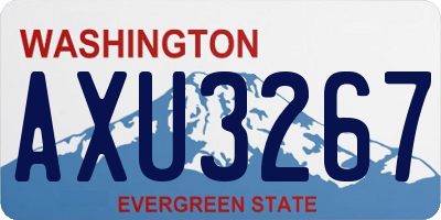 WA license plate AXU3267