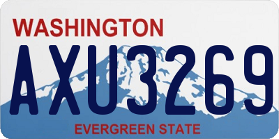 WA license plate AXU3269