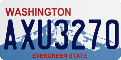 WA license plate AXU3270