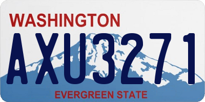 WA license plate AXU3271