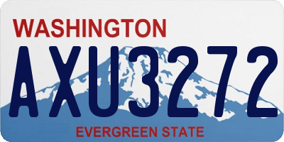 WA license plate AXU3272
