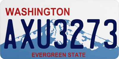 WA license plate AXU3273