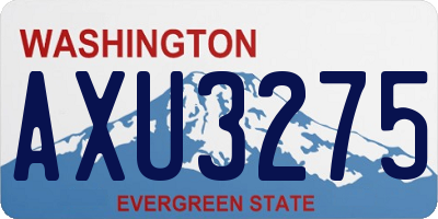 WA license plate AXU3275
