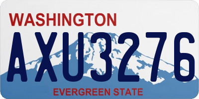WA license plate AXU3276