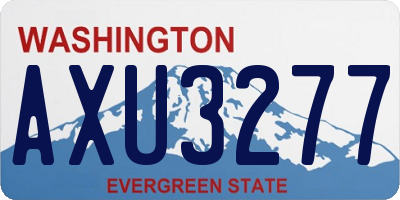 WA license plate AXU3277
