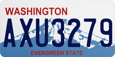 WA license plate AXU3279
