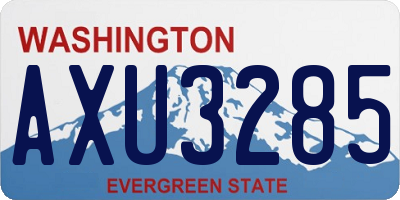 WA license plate AXU3285