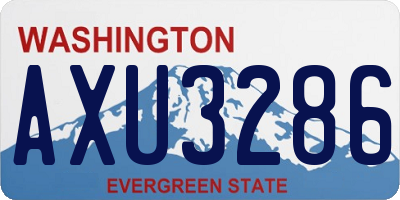 WA license plate AXU3286