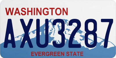 WA license plate AXU3287