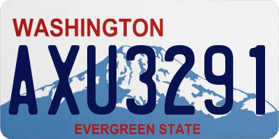 WA license plate AXU3291