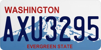 WA license plate AXU3295
