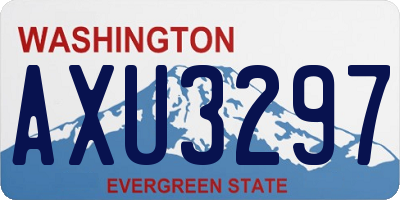 WA license plate AXU3297