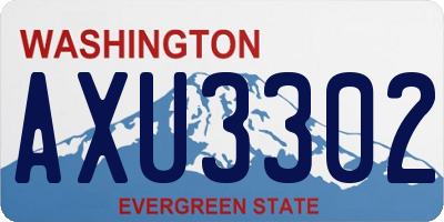 WA license plate AXU3302
