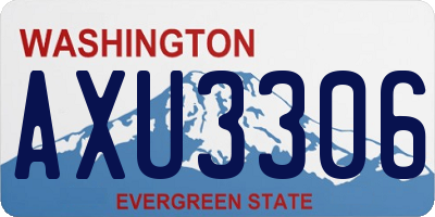 WA license plate AXU3306
