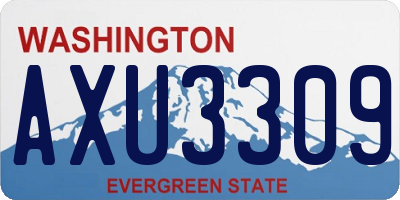 WA license plate AXU3309