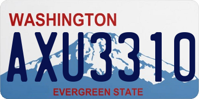 WA license plate AXU3310