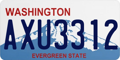 WA license plate AXU3312