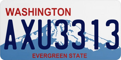 WA license plate AXU3313