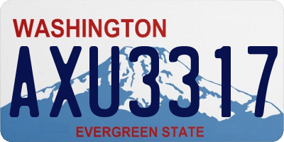 WA license plate AXU3317