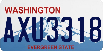 WA license plate AXU3318