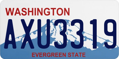 WA license plate AXU3319