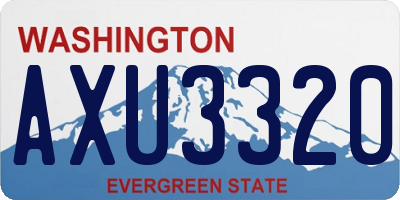 WA license plate AXU3320