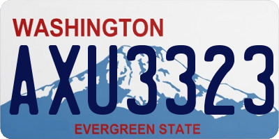 WA license plate AXU3323