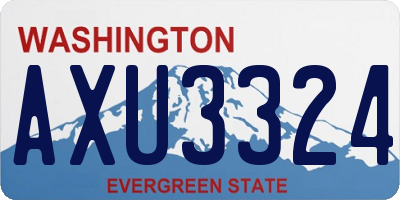 WA license plate AXU3324