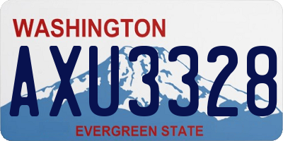 WA license plate AXU3328