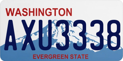 WA license plate AXU3338