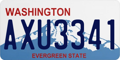 WA license plate AXU3341