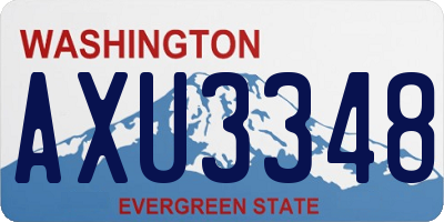WA license plate AXU3348