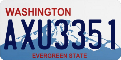 WA license plate AXU3351