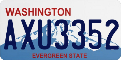 WA license plate AXU3352