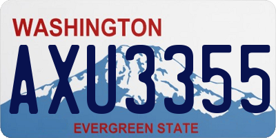 WA license plate AXU3355