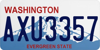 WA license plate AXU3357