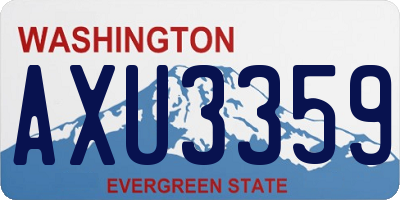 WA license plate AXU3359