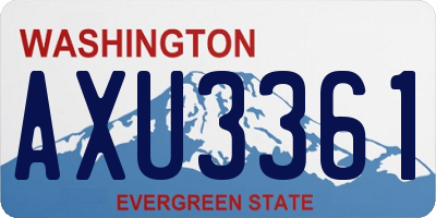 WA license plate AXU3361