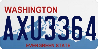 WA license plate AXU3364