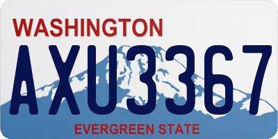 WA license plate AXU3367