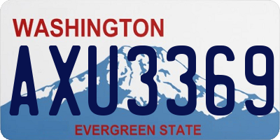 WA license plate AXU3369