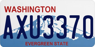 WA license plate AXU3370