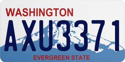 WA license plate AXU3371